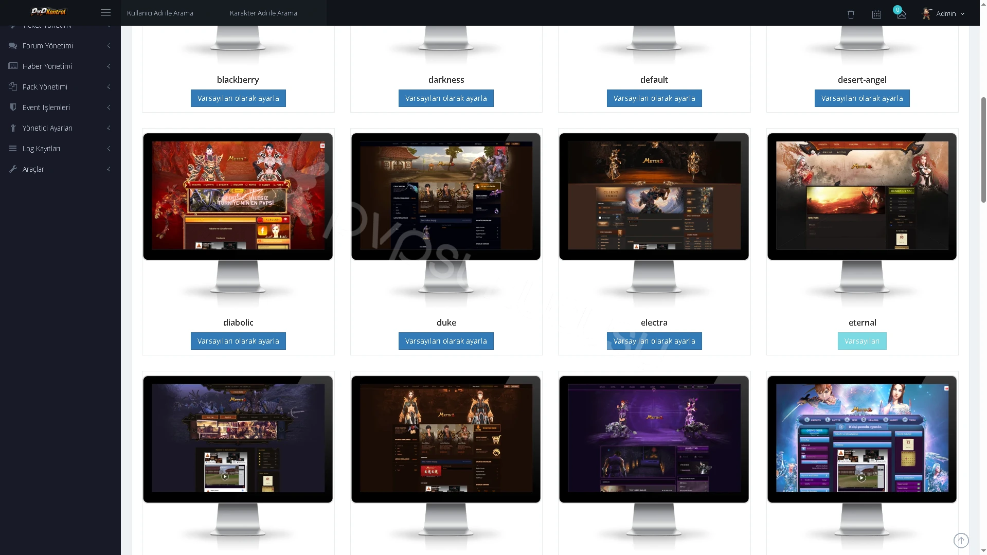 PvPKontrol - Site Ayarları İşlemleri görseli 3