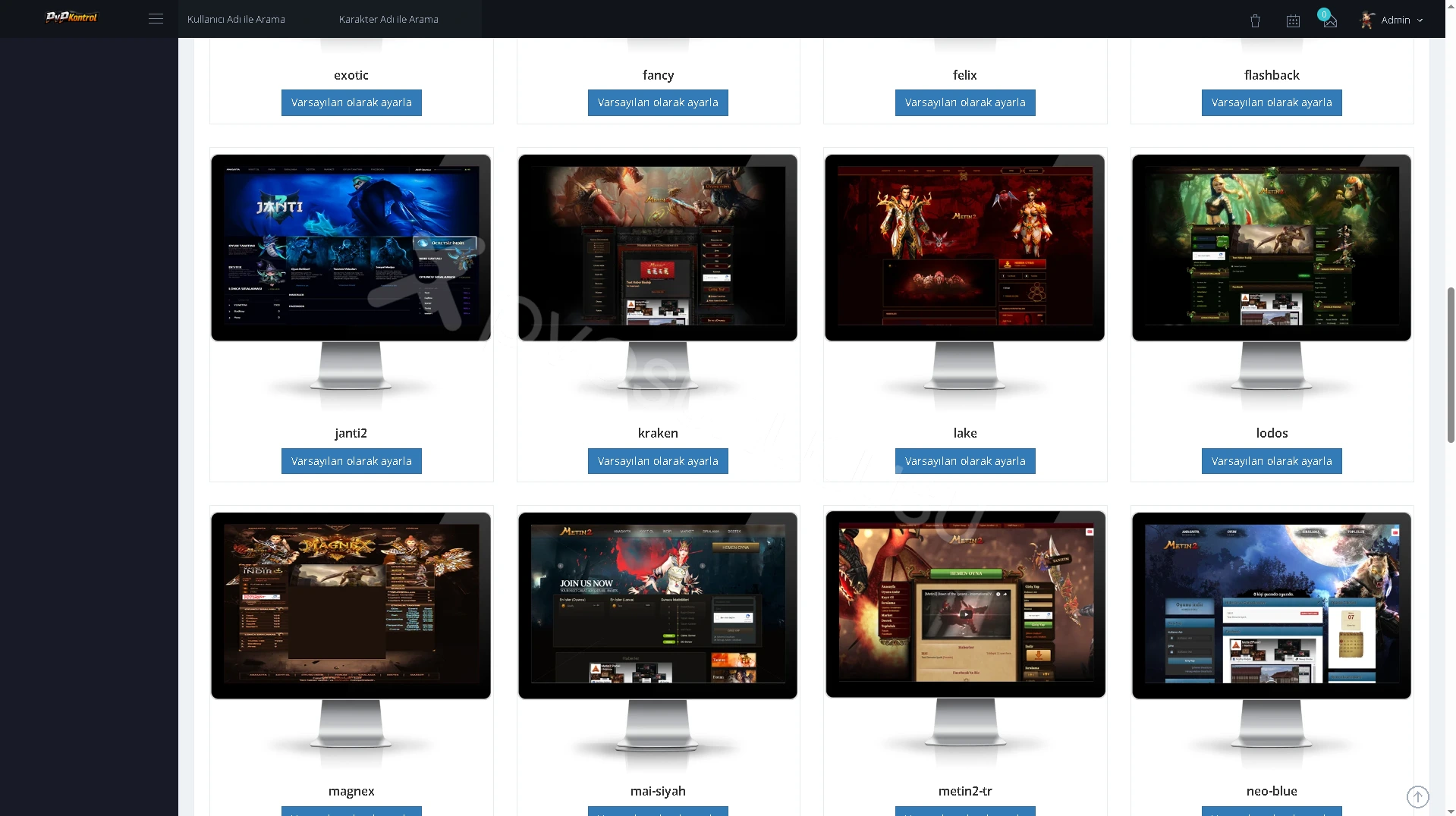 PvPKontrol - Site Ayarları İşlemleri görseli 4