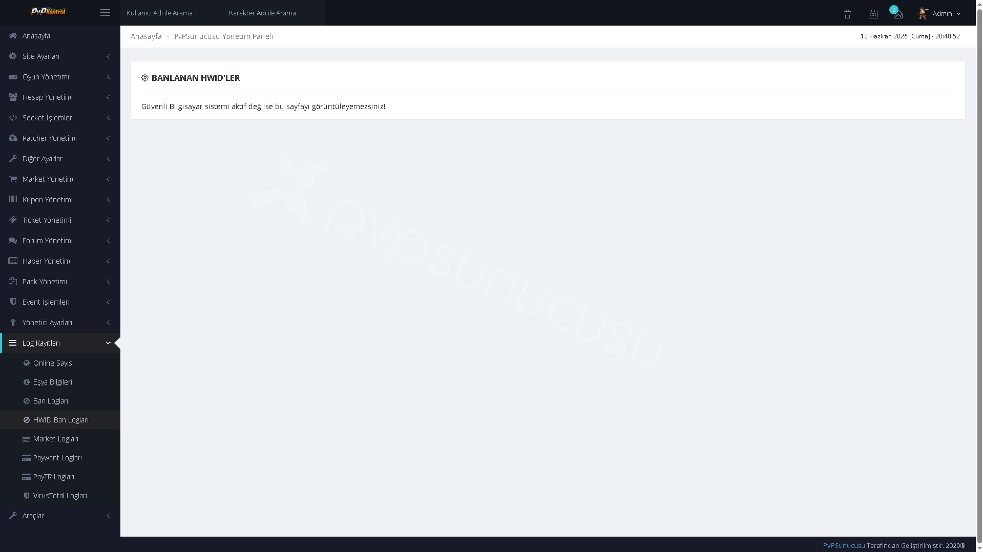 PvPKontrol - Log Kayıtları İşlemleri görseli 4