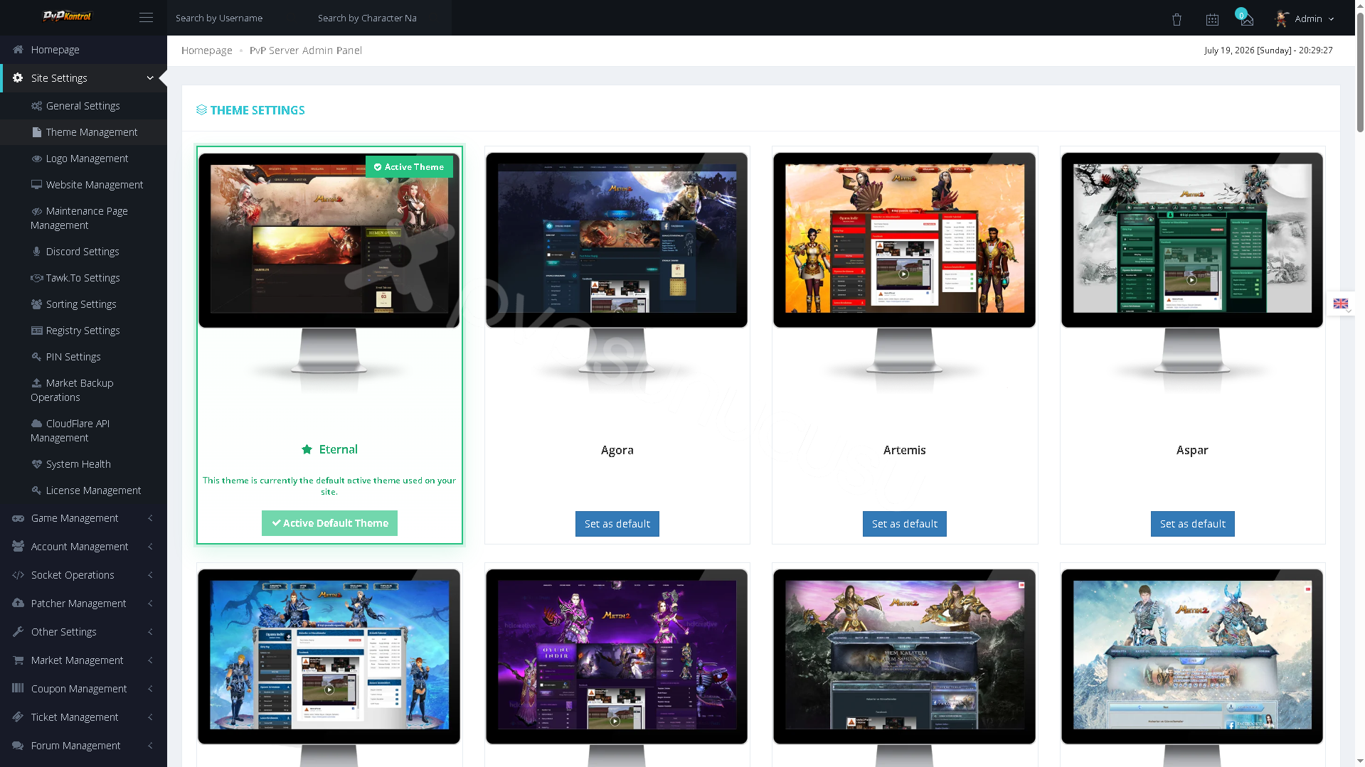PvPKontrol - Site Ayarları İşlemleri image 3
