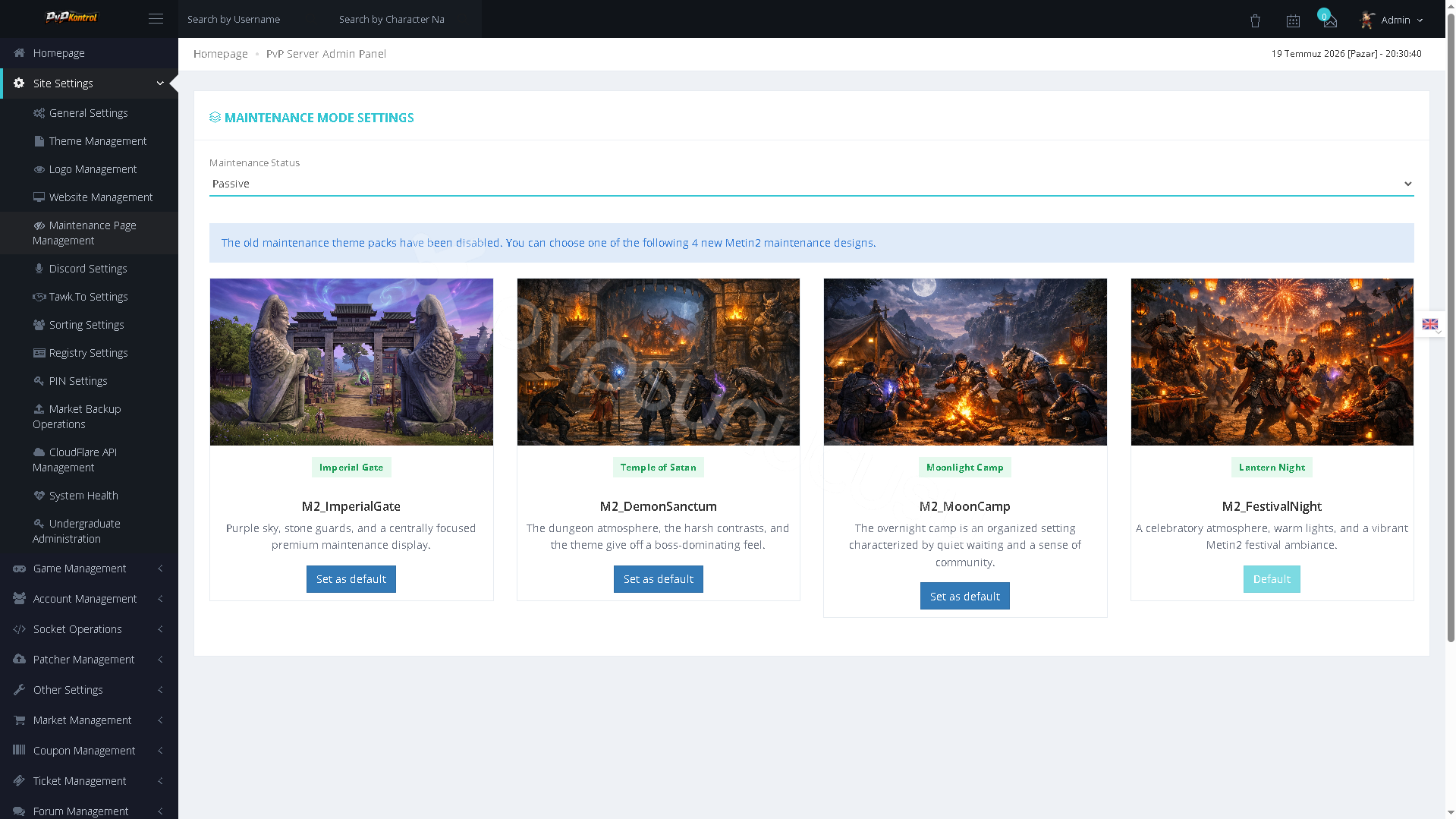 PvPKontrol - Site Ayarları İşlemleri image 19