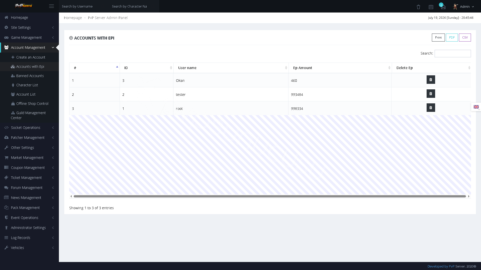 PvPKontrol - Hesap İşlemleri image 2