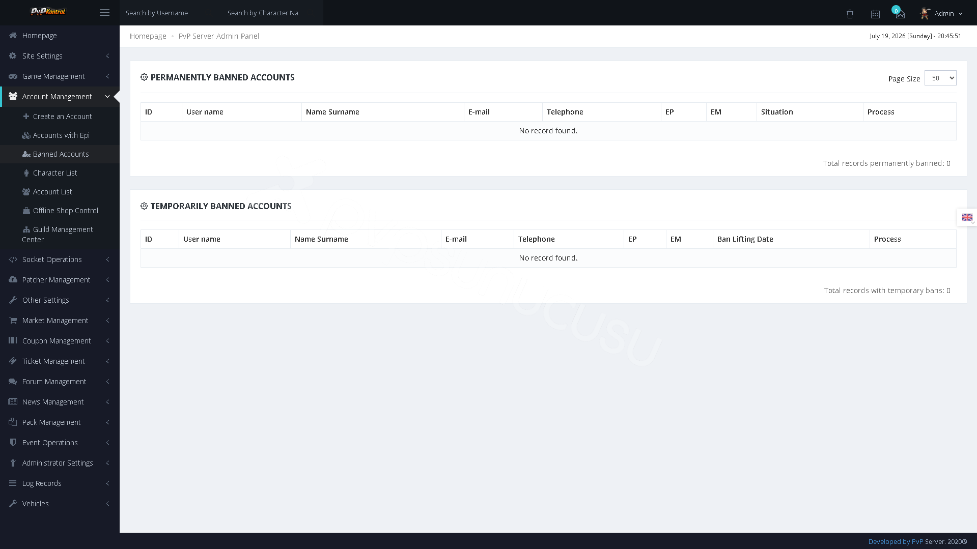 PvPKontrol - Hesap İşlemleri image 3