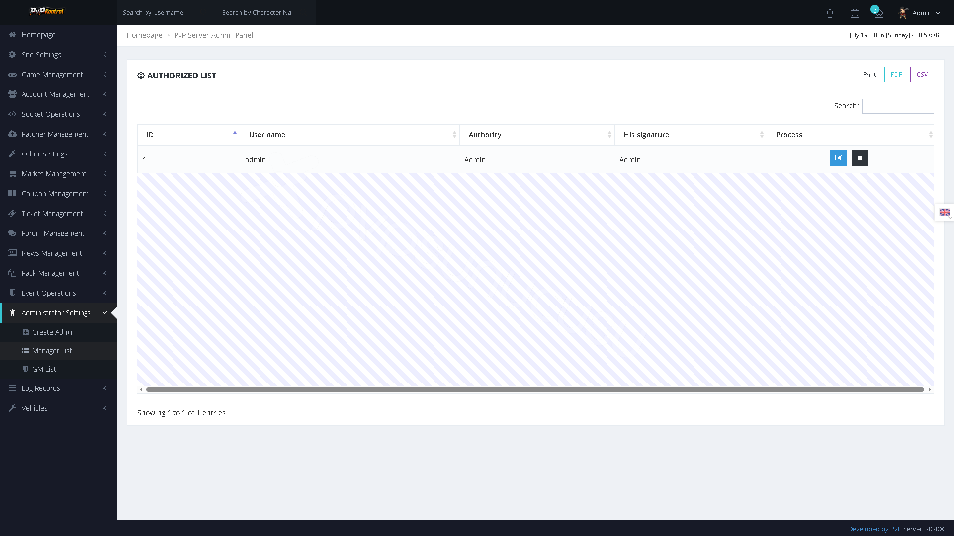 PvPKontrol - Yönetici Ayarları İşlemleri image 2
