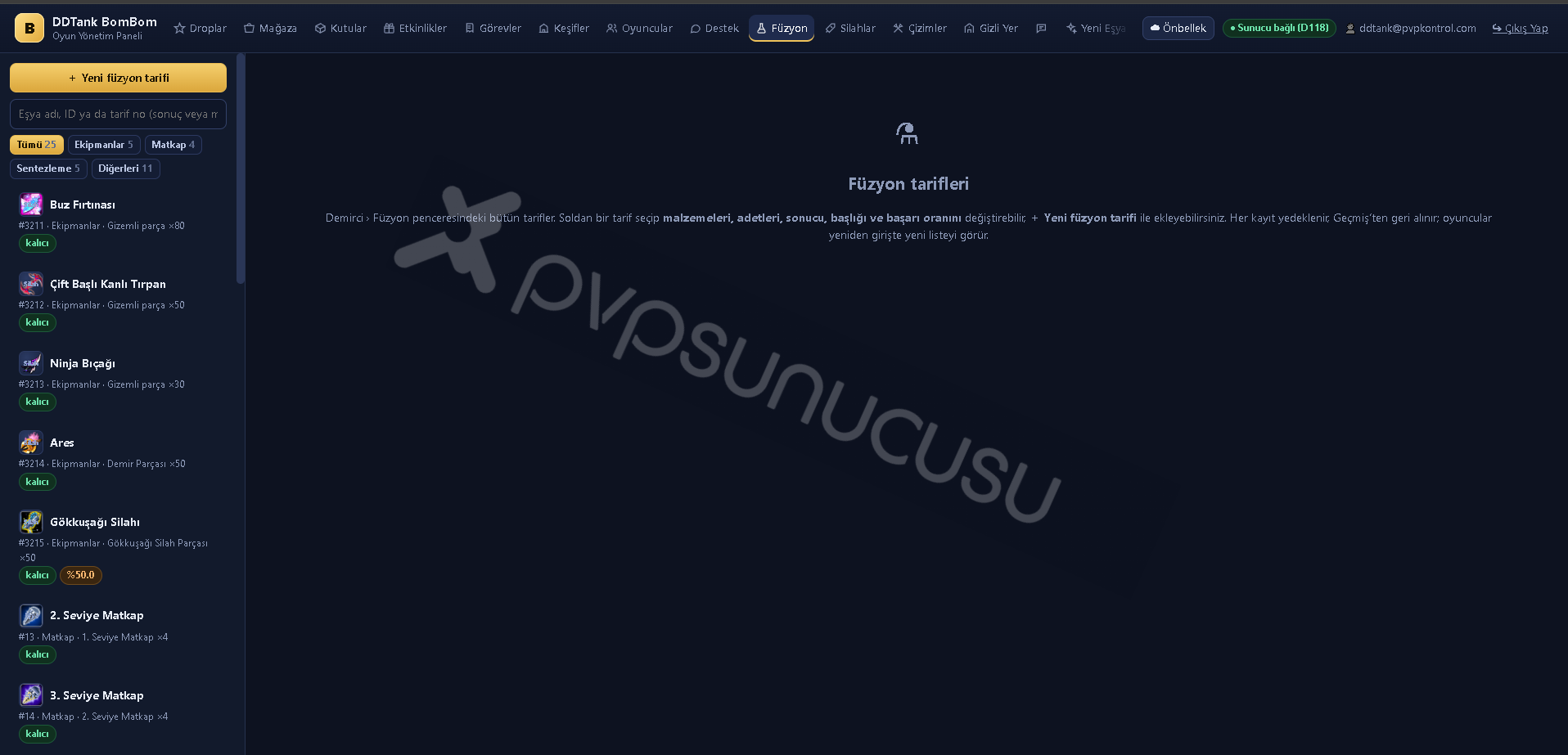 BomBom DDTank Yönetici Arayüzü görseli 9